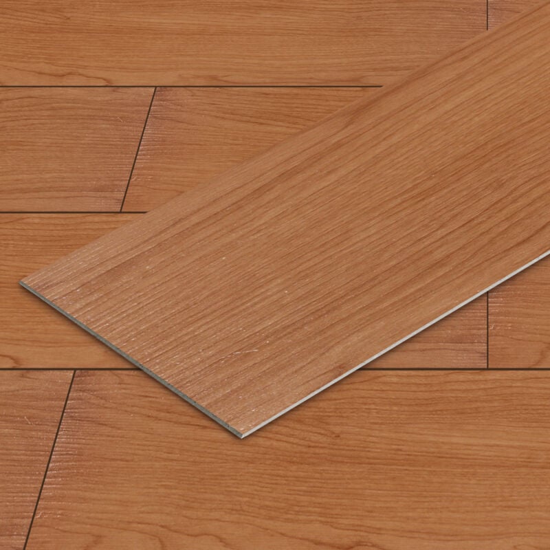 foto del prodotto vingo swanew pavimento pvc di design, listelli vinilici autoadesivi, pavimento vinilico deluxe, 91,5 cm x 15,2 cm x 2 mm, 36 pezzi 5 m marrone
