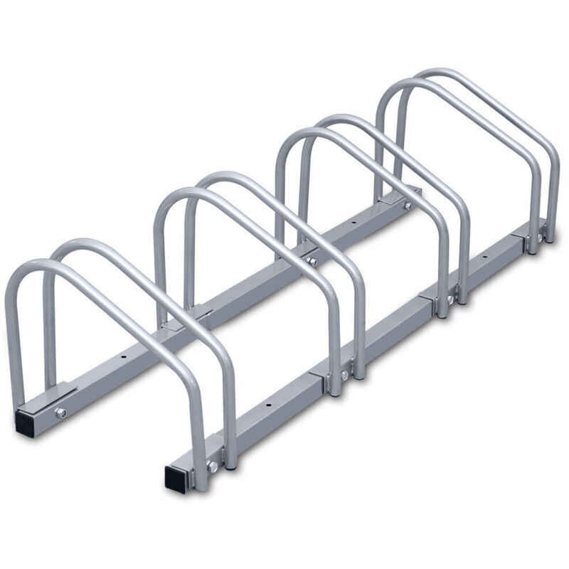 foto del prodotto vingo swanew portabici per 4 bici, 101x32x26cm, portabici in acciaio zincato, fissaggio a pavimento parete, per pneumatici con larghezza da 3,5 a
