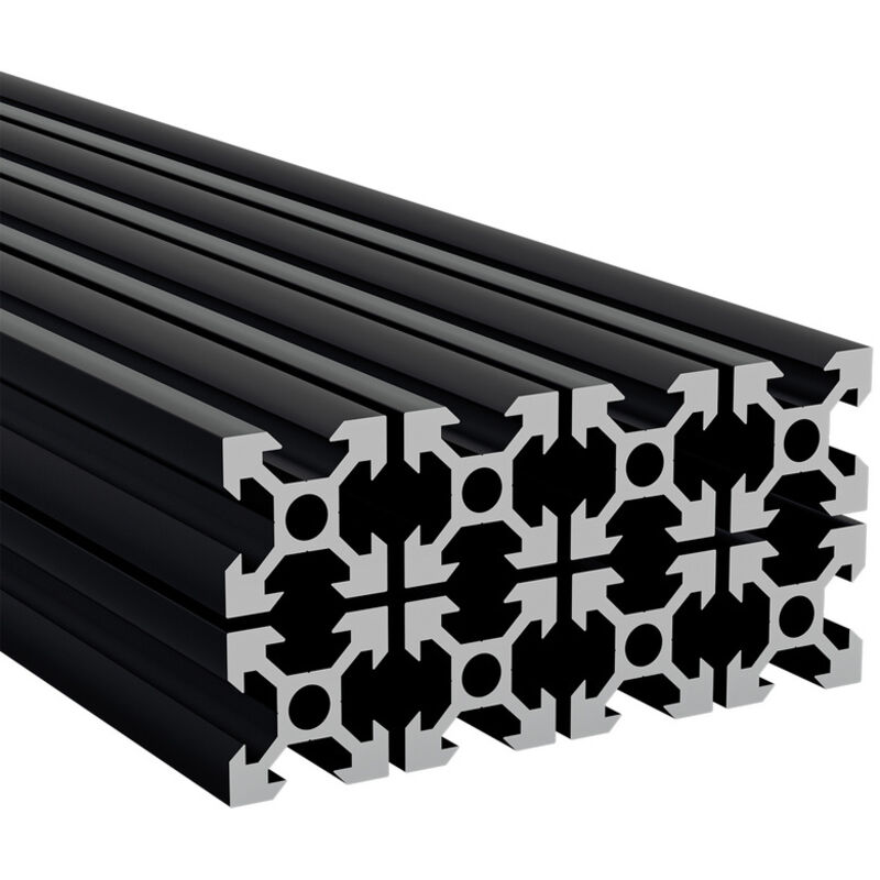 foto del prodotto vingo swanew profilo in alluminio 20x20mm profilo in alluminio da 1000mm tipo i sistema di montaggio profilo in alluminio profilo nero 8 pezzi