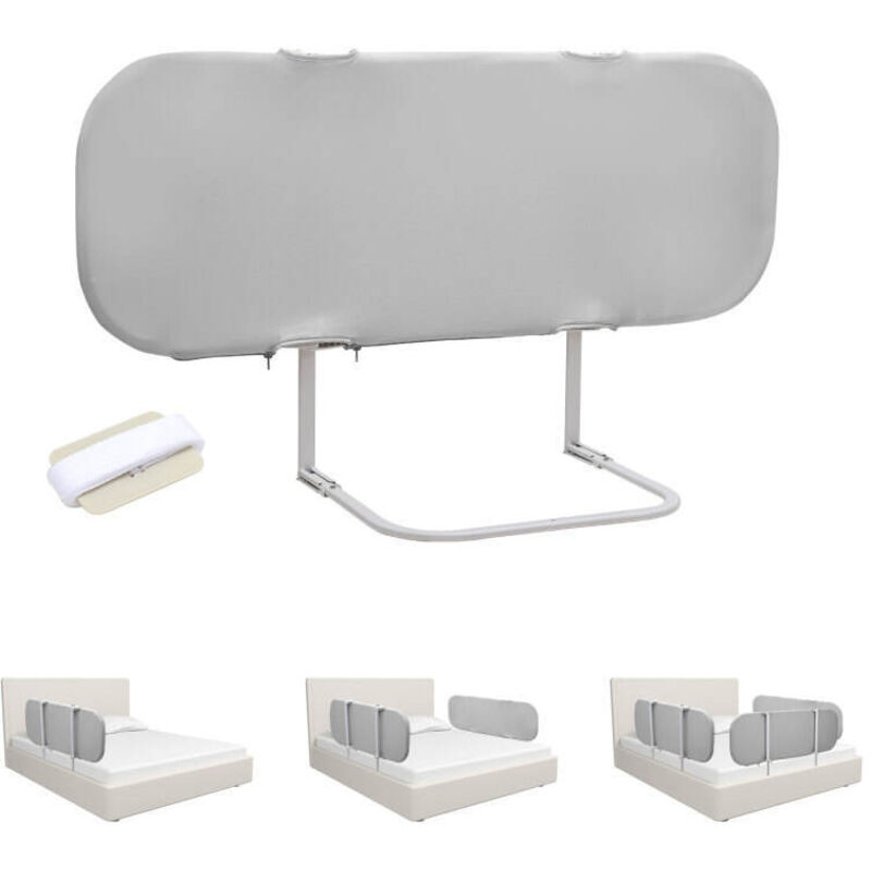foto del prodotto vingo swanew protezione per letto pieghevole, 120 cm, regolabile in altezza protezione per lettino protezione per lettino portatile per letto da