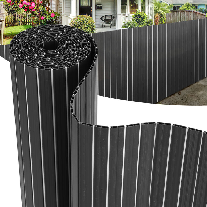 foto del prodotto vingo swanew recinzione bifacciale in pvc, schermatura al 90 , grigio antracite, h 100 cm x l 50 cm