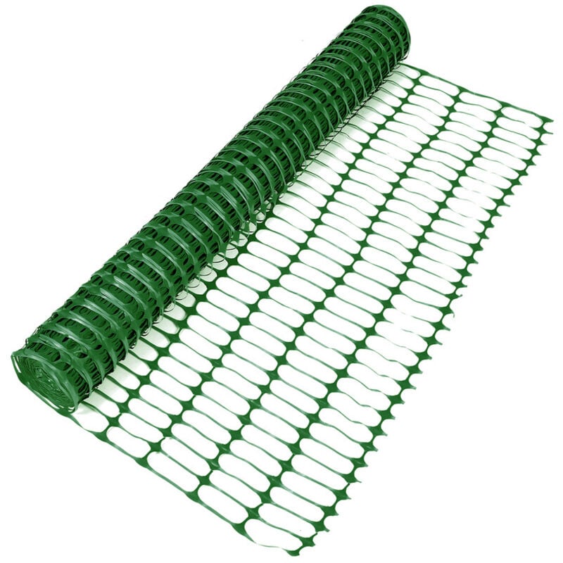 foto del prodotto vingo swanew recinzione di protezione in plastica, recinzione mobile 1 rotolo da 1 x 50 m rete di sicurezza verde barriera di segnalazione