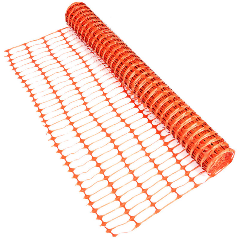 foto del prodotto vingo swanew recinzione di protezione in plastica, recinzione mobile 1 rotolo da 1 x 80 m rete di sicurezza arancione barriera di segnalazione
