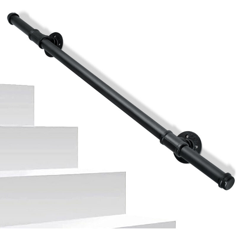foto del prodotto vingo swanew ringhiera per scale corrimano antiscivolo in metallo acciaio zincato ringhiera per scale in ghisa per uso interno esterno 100cm