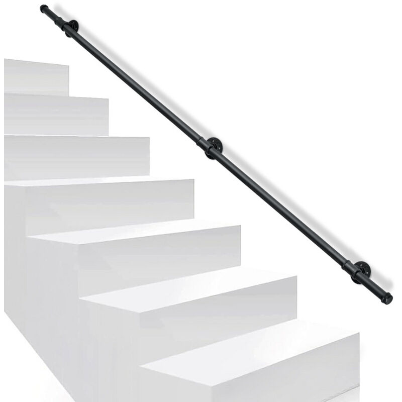 foto del prodotto vingo swanew ringhiera per scale corrimano antiscivolo in metallo acciaio zincato ringhiera per scale in ghisa per uso interno esterno 200cm
