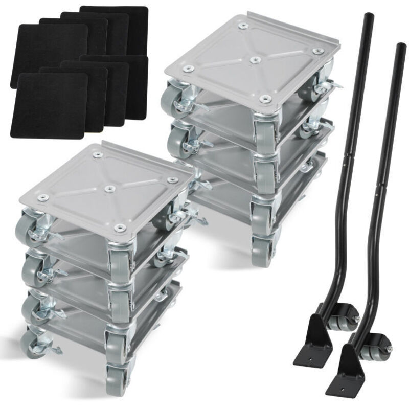 foto del prodotto vingo swanew rotelle per mobili sollevatore per mobili trasportatore per mobili rotelle per mobili movimentazione per mobili set di 8 pezzi