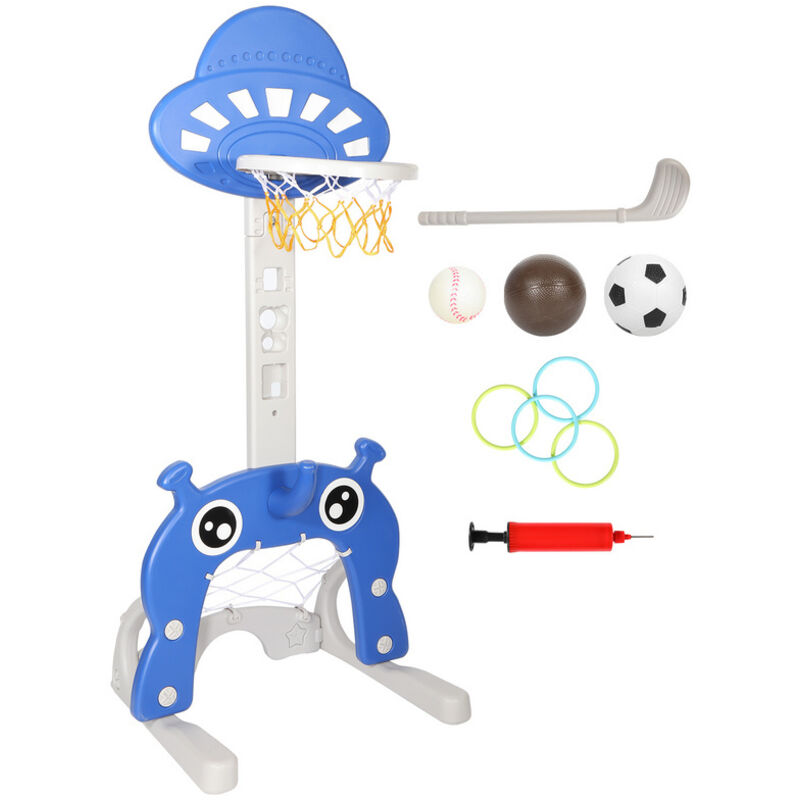 foto del prodotto vingo swanew set di canestri per bambini 4 in 1, canestro per bambini, regolabile in altezza, porta da calcio e gioco di lancio per bambini