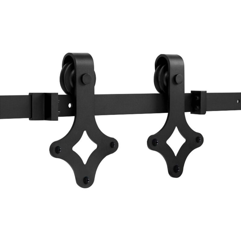 foto del prodotto vingo swanew sistema per porte scorrevoli 183 cm kit per porte scorrevoli binario per porte scorrevoli forato 35 45 mm di larghezza diamante