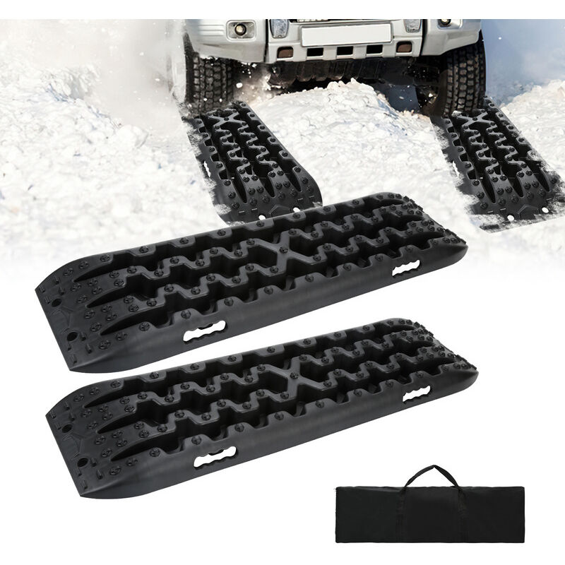 foto del prodotto vingo swanew tavole di trazione 2 pz tappeto di trazione nero 106x30,5x7 cm nylon max. 10t, piastre di trazione con borsa