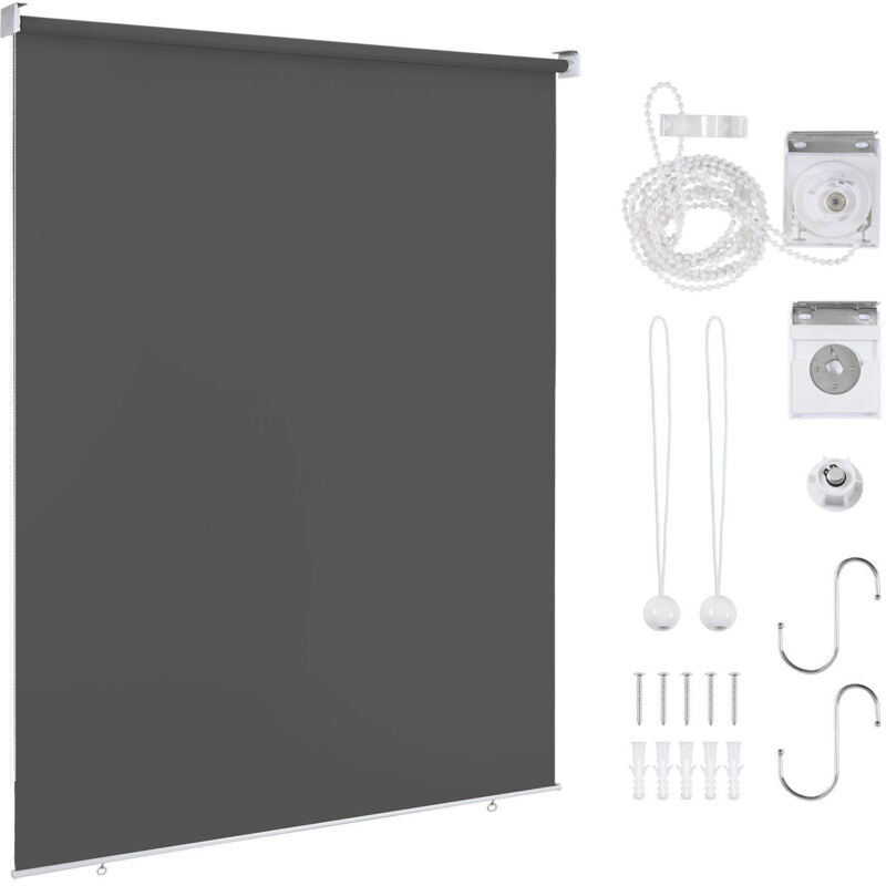 foto del prodotto vingo swanew tenda verticale tenda da esterno per balcone tenda a rullo schermo retrattile da esterno protezione solare 100x240cm antracite