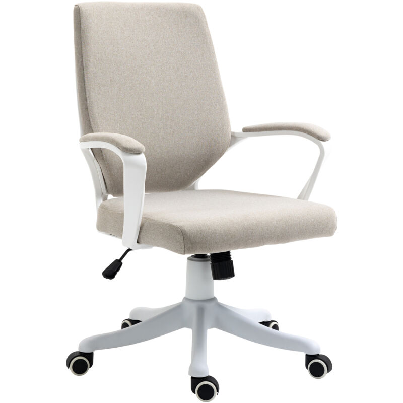 foto del prodotto vinsetto poltrona da ufficio ergonomica altezza regolabile e girevole beige