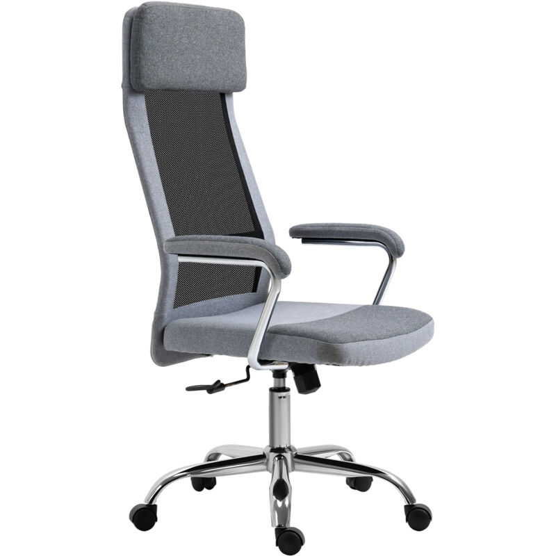 foto del prodotto vinsetto sedia da ufficio ergonomica girevole, dondolamento e altezza regolabile