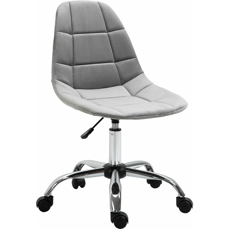 foto del prodotto vinsetto sedia girevole per ufficio design ergonomico e regolabile grigio