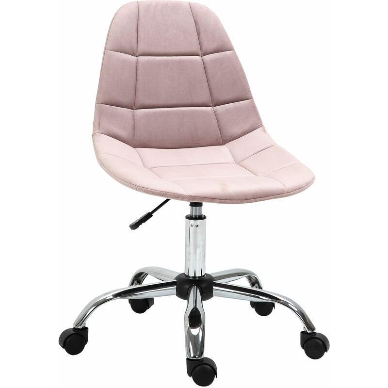 foto del prodotto vinsetto sedia girevole per ufficio design ergonomico e regolabile rosa