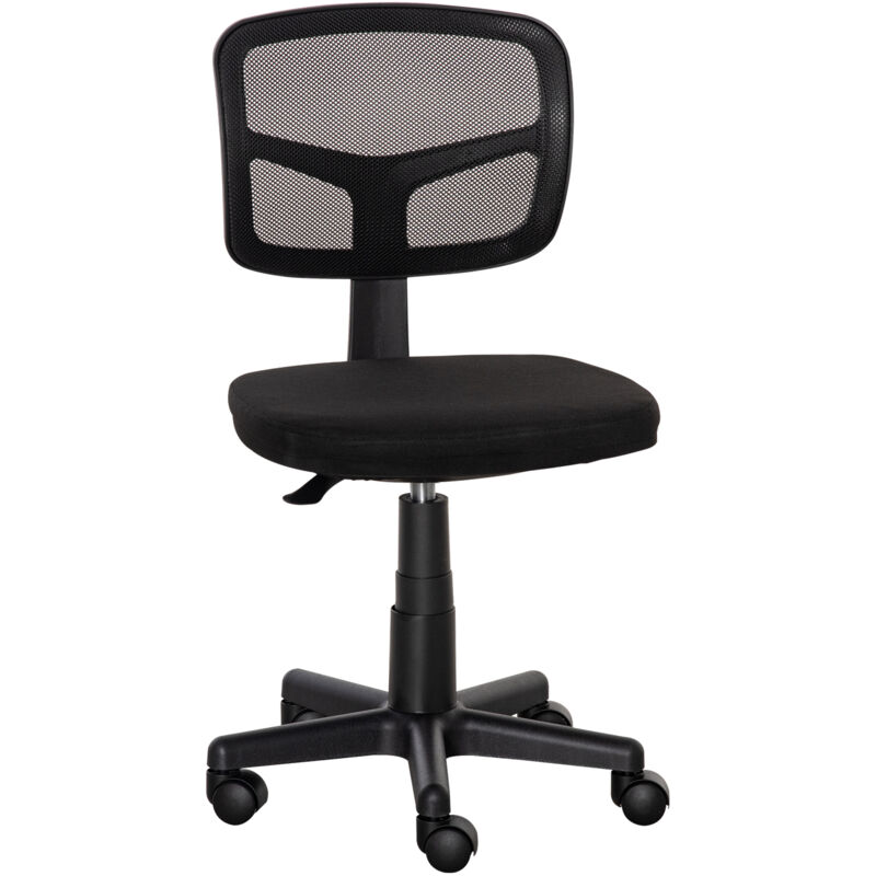 foto del prodotto vinsetto sedia per scrivania ergonomica senza braccioli altezza regolabile nero