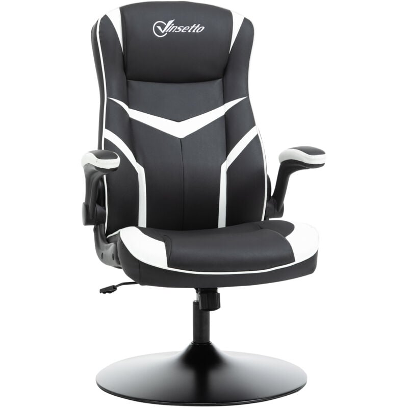foto del prodotto vinsetto sedia poltrona gaming ufficio, altezza regolabile, braccioli pieghevoli