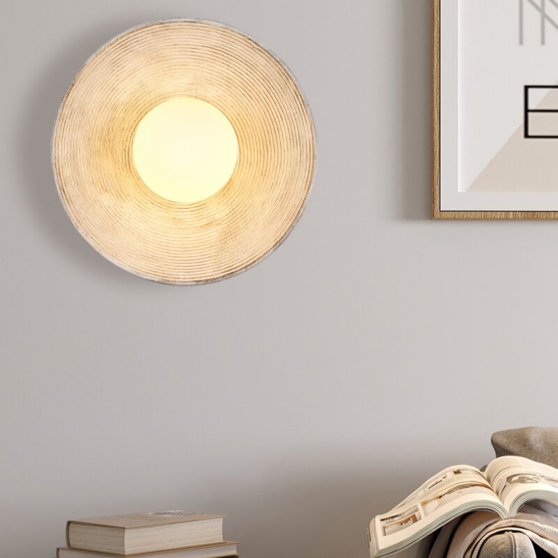 foto del prodotto vintage applique da parete interno illuminazioni a muro rotonda lampada 25.5cm colore ruggine retr 