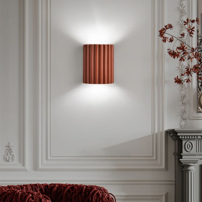 foto del prodotto vintage applique da parete interno lampade da parete arancione lampada a muro luce bianca fredda