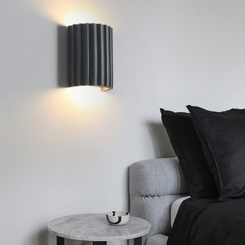 foto del prodotto vintage applique da parete interno lampade da parete grigio lampada a muro luce bianca calda