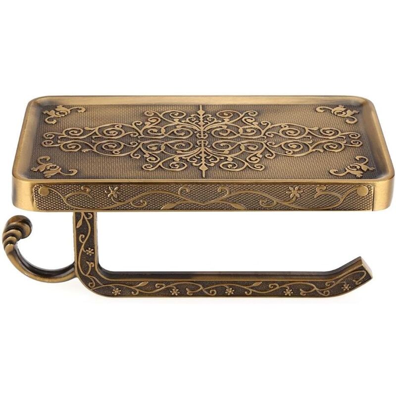 foto del prodotto vintage bathroom toilet paper holder antique kitchen wall mounted paper roll with phone holder antique 