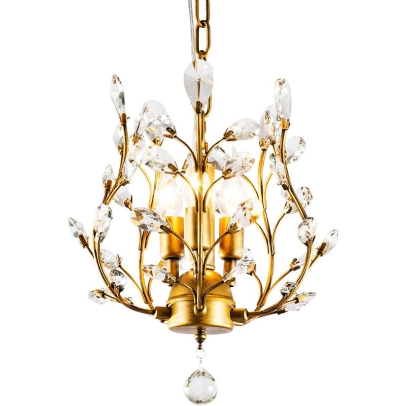 foto del prodotto vintage k9 chiaro lampadari di cristallo, illuminazione a soffitto, illuminazione a sospensione a filo montato apparecchio con 3 luce per soggiorno