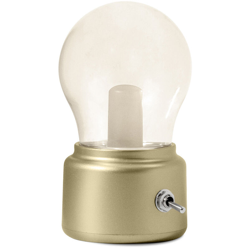 foto del prodotto vintage lampada portatile ricaricabile oro abs, cristallo oro