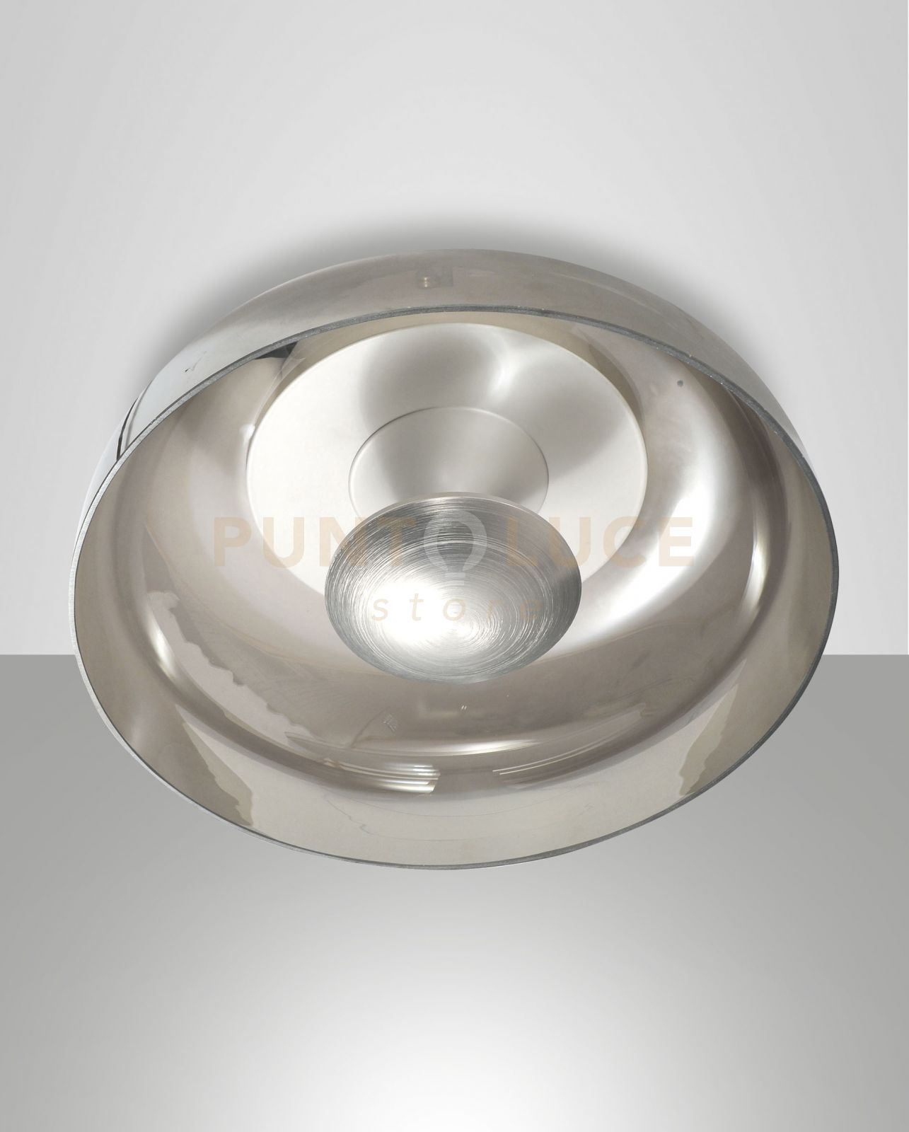 foto del prodotto vintage plafoniera fume a led 3000k 15w 1510 lm n metallo e vetro dimmerabile