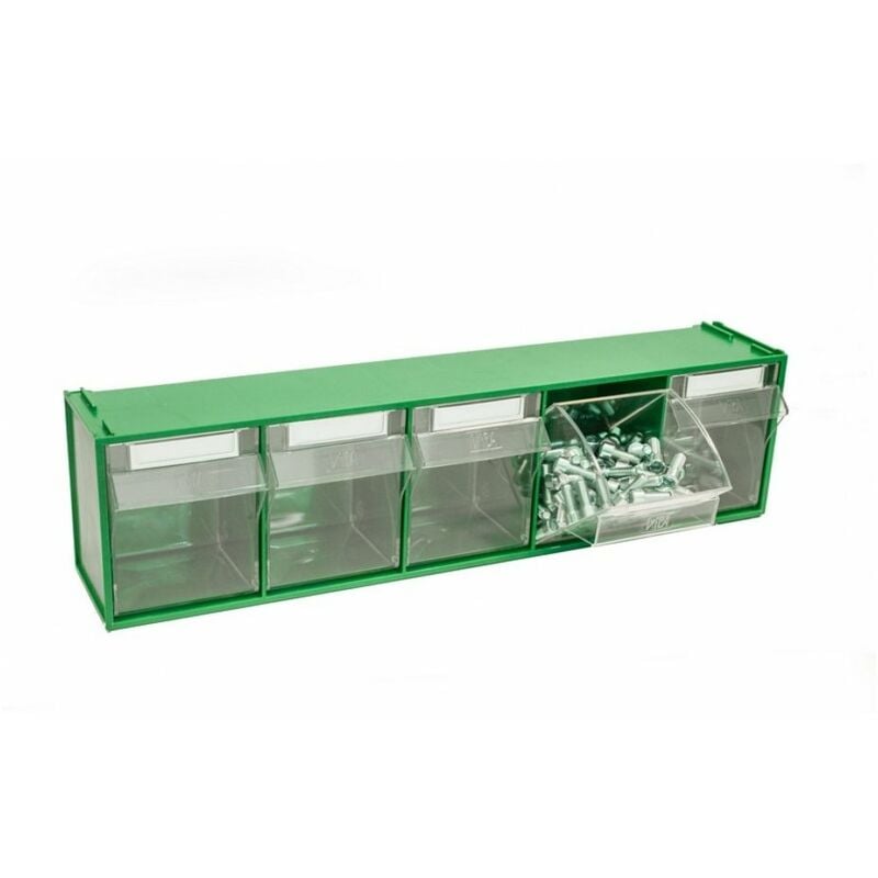 foto del prodotto vipa cassettiera componibile fox 103 verde 5 cassetti mm. 600x135x164 h