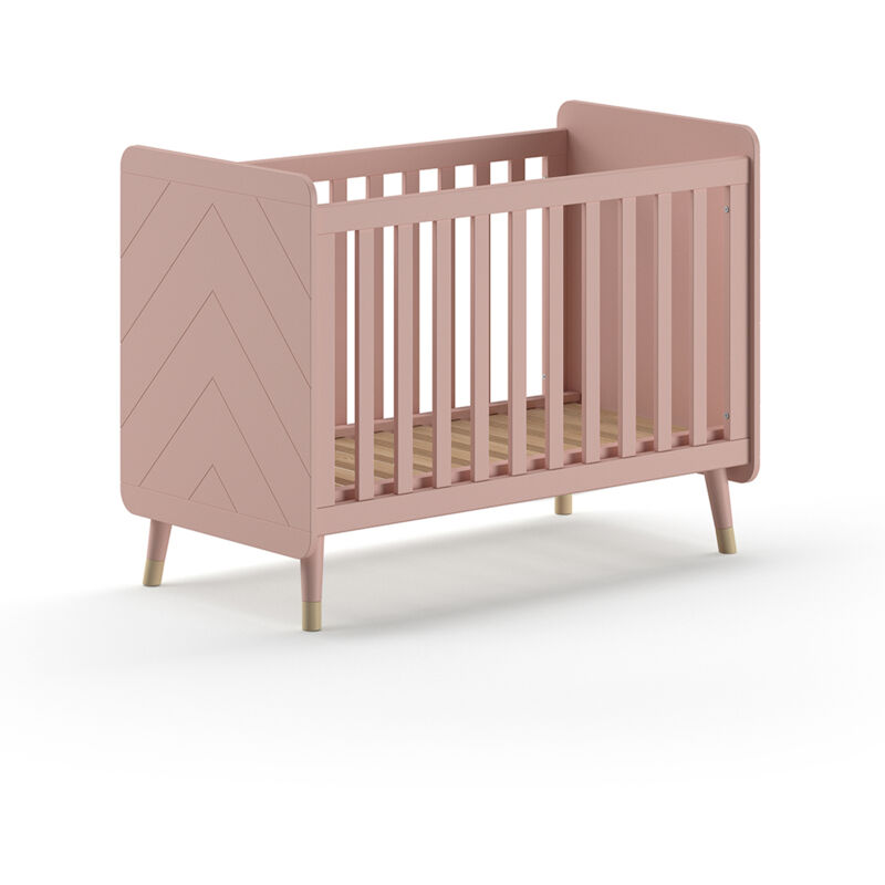 foto del prodotto vipack letto per bambini 60x120 con rete a doghe billy pink