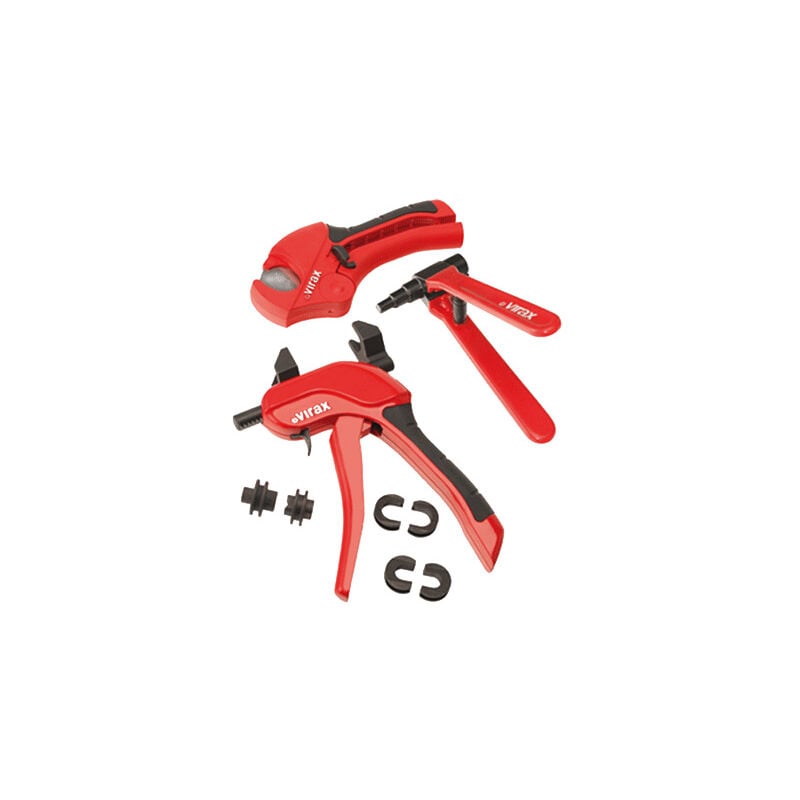 foto del prodotto virax - promo crimpatrice ø 12 - 16 - 20 mm + pinza ad espansione ø 12 - 16 - 20 mm + tagliatubi pc 32