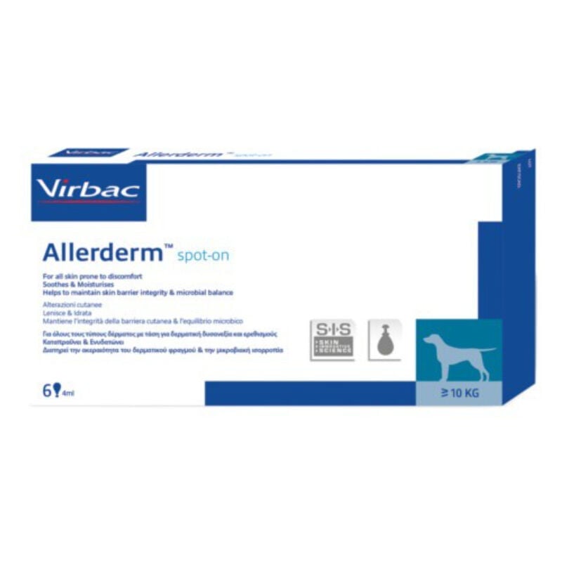 foto del prodotto virbac - allerderm spot-on medium and large dogs, 6 pip 4 ml