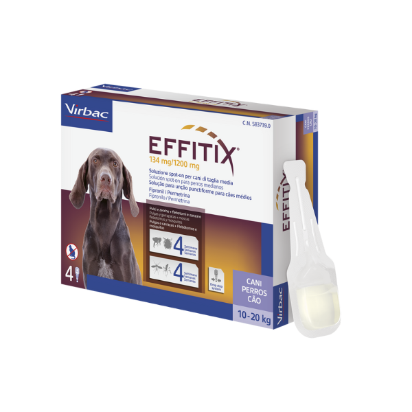 foto del prodotto virbac effitix spot on cani 4 pipette per taglia media 10 20 kg antiparassitario per cani 1 ordine scegli lo sconto bzr5 bzr20 200 punti fedelt 