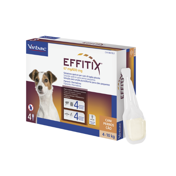 foto del prodotto virbac effitix spot on cani 4 pipette per taglia piccola 4 10 kg antiparassitario per cani 1 ordine scegli lo sconto bzr5 bzr20 200 punti fedelt 