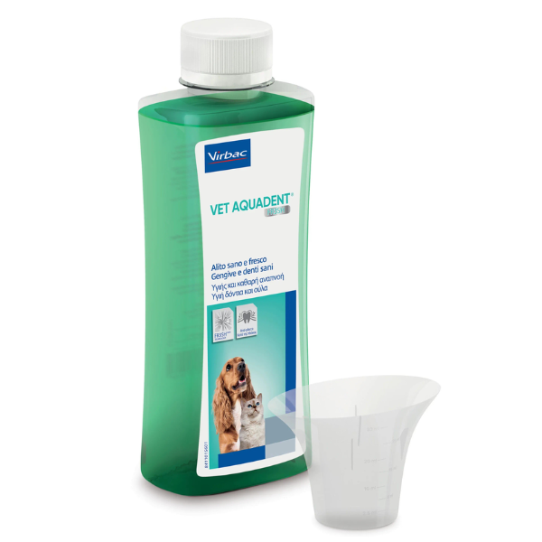 foto del prodotto virbac vet aquadent fresh colluttorio per cani e gatti 500 ml 1 ordine scegli lo sconto bzr5 bzr20 200 punti fedelt 
