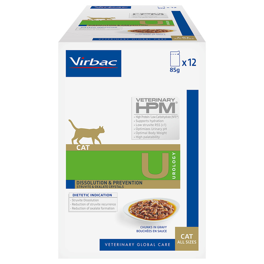 foto del prodotto virbac veterinary cat urology dissolution prevention umido per gatto 12 x 85 g