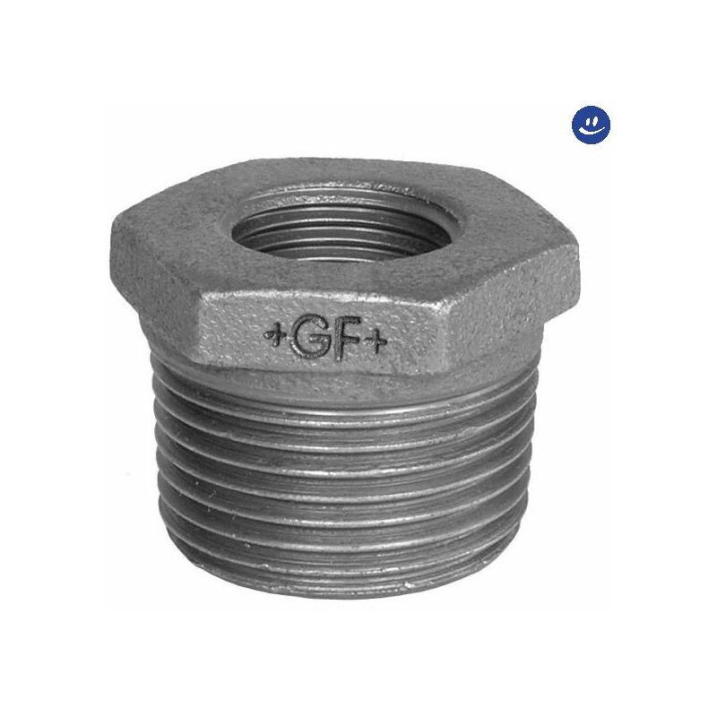 foto del prodotto virfollet raccordo ridotto maschio femmina in ghisa malleabile zincato 3 4x1 2 georg fischer
