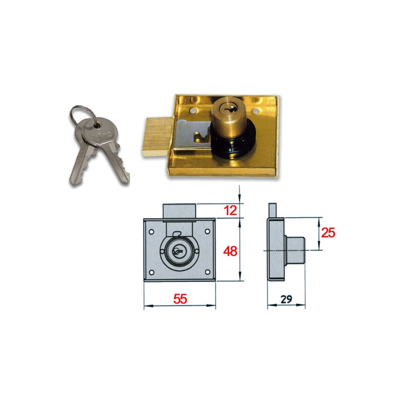 foto del prodotto viro 1112 serr appl ottone x mobili mm30