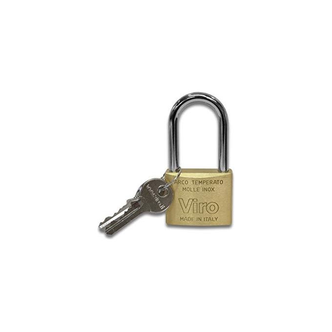 foto del prodotto viro 313 lucchetto ottone 50mm ad arco l 48mm