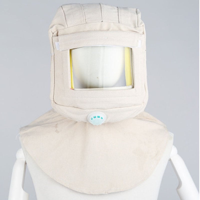 foto del prodotto visiera protettiva per sabbiatura protezione antipolvere casco di sicurezza integrato cappuccio per sabbiatura per sabbiatura