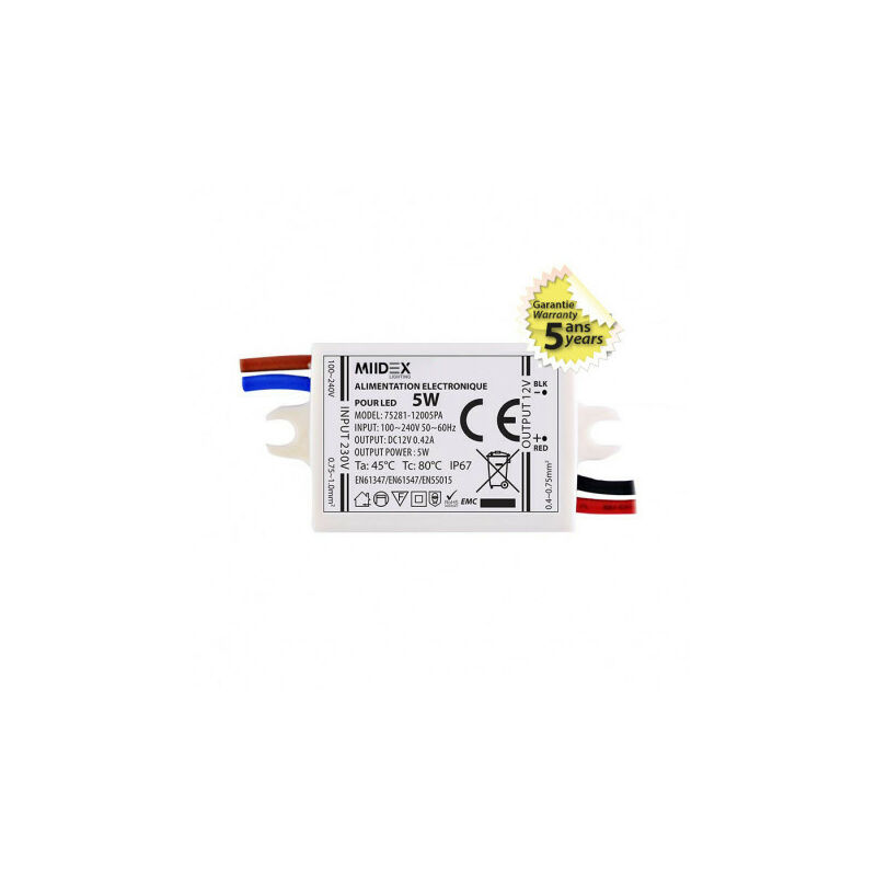 foto del prodotto vision el alimentazione elettrica led 5w 12v dc