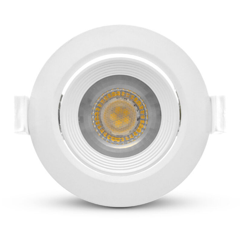 foto del prodotto vision el carat eco ip20 faretto led da incasso inclinabile bianco 90 x 44mm 68mm 3000k bianco caldo 5w 380 lumen