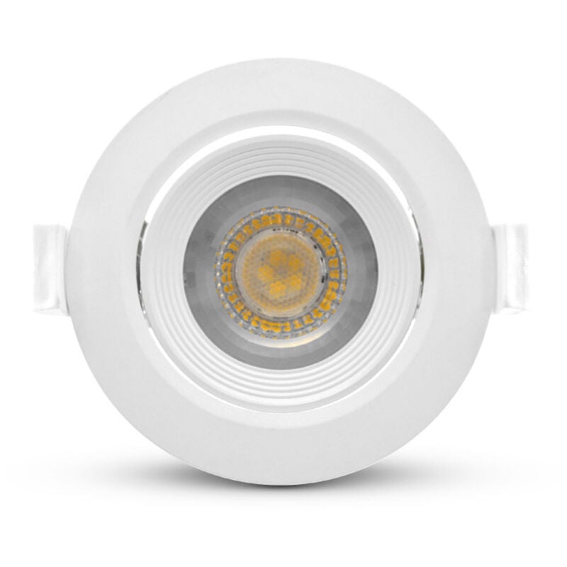 foto del prodotto vision el carat eco ip20 faretto led da incasso inclinabile confezione da 3 bianco 90 x 43,5mm 68mm 4000k bianco neutro 5w 380 lm