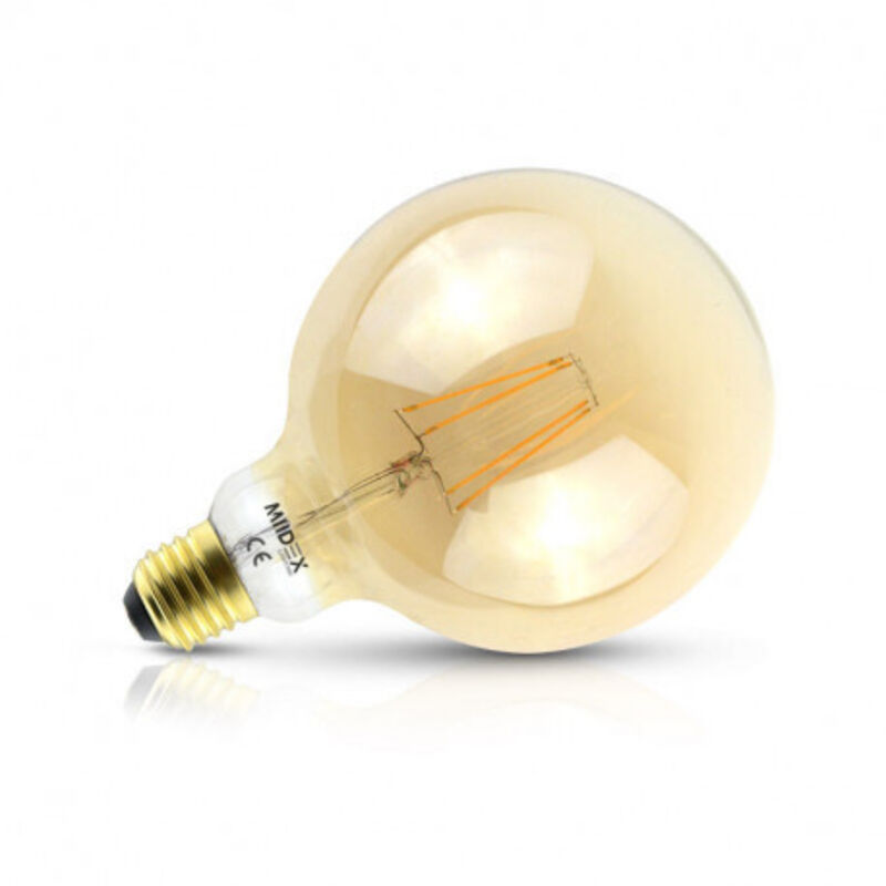foto del prodotto vision el lampadina led e27 g125 filamento ac220 240v 8w 1000lm 300 ip20 125mm bianco hot 2700k