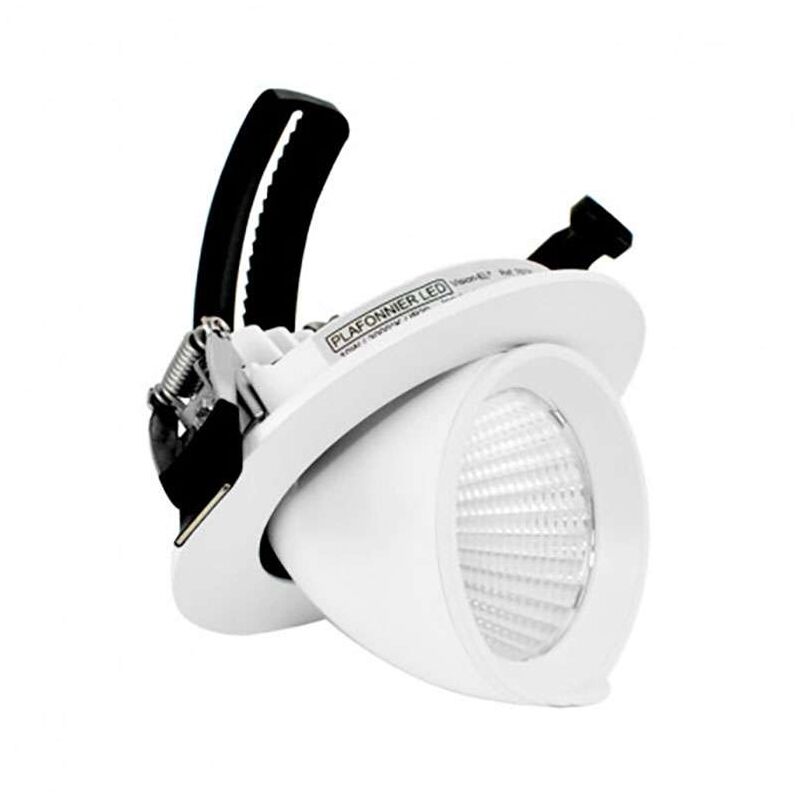 foto del prodotto vision el led spot orientabile inclinable 10w 900lm 90w 25 impermeabile ip40 ik05 112mm bianco caldo 3000k perforazione 100mm