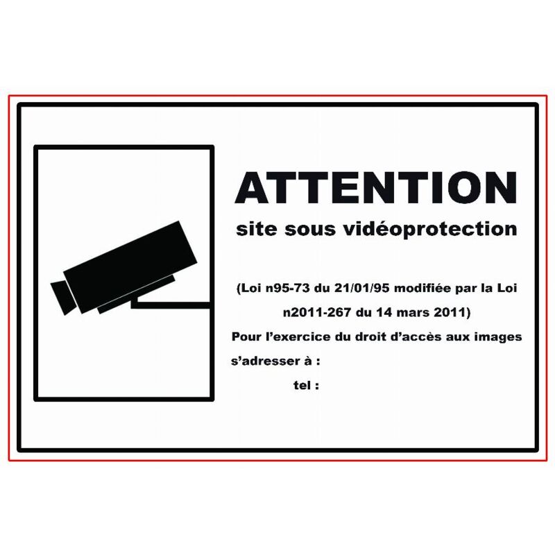 foto del prodotto viso cartello sito sotto protezione video 280 x 190 mm lp32