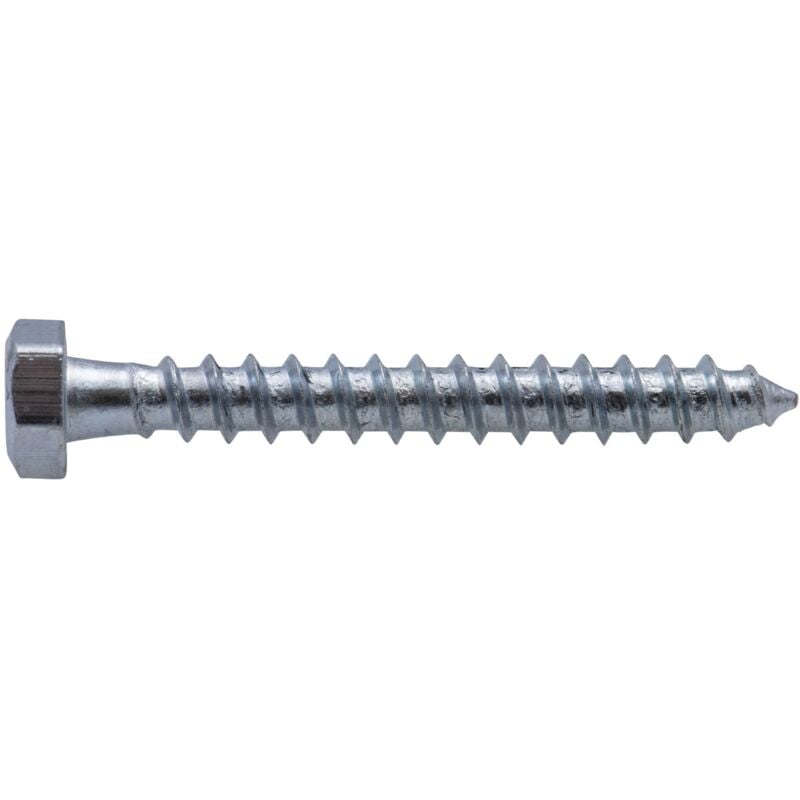 foto del prodotto vissal tirafondo a testa esagonale zincato viswood5x40 mm x20 viti a testa cilindrica 