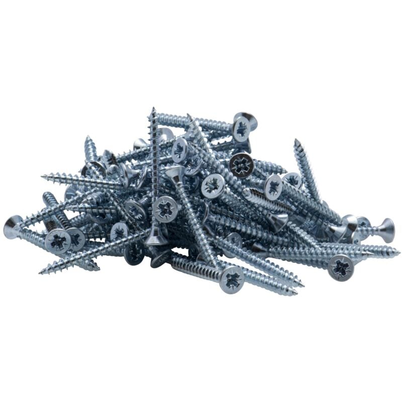 foto del prodotto vissal - vite a legno con testa svasata pz zincata viswood filettatura totale4x35 mm x100 viti