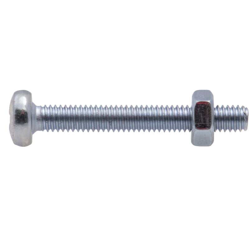 foto del prodotto vissal vite in metallo zincato a testa cilindrica bombata pz a croce viswood 4x20 mm confezione da 12 viti dadi 