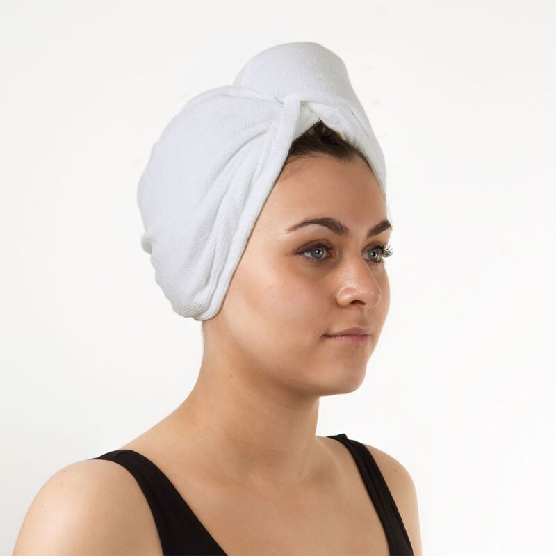 foto del prodotto vitaeasy asciugamano turbante in microfibra bianco