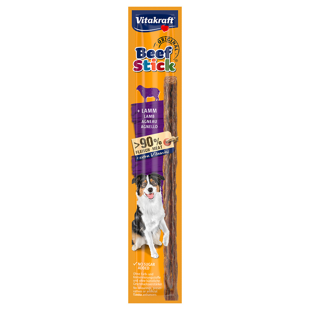 foto del prodotto vitakraft beef stick bastoncini snack 25 x 12 g agnello